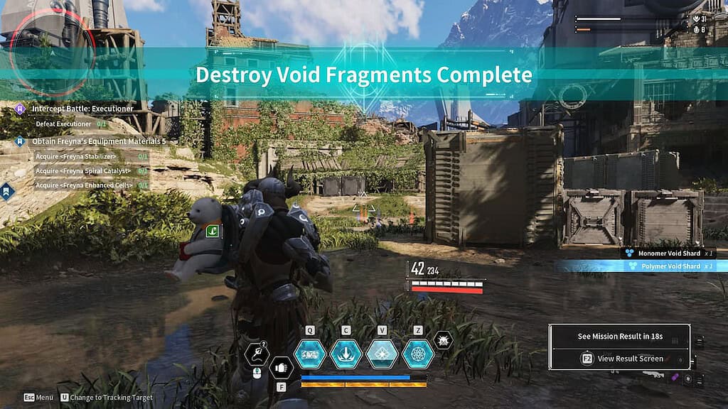 The First Descendant Void Fragment mission victory screen