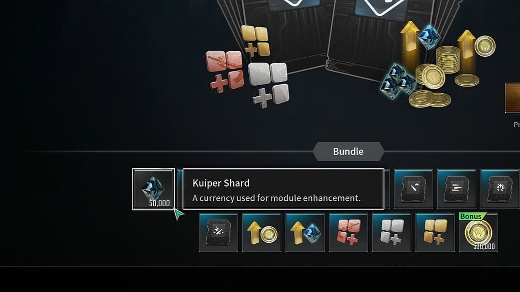 The First Descendant Kuiper shards in the bundle