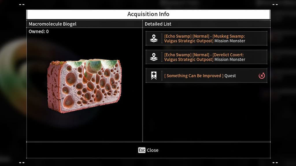 The First Descendant Macromolecule Biogel