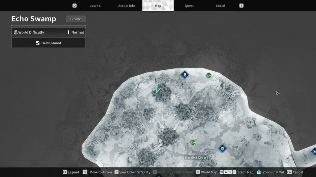 The First Descendant map showing the exact location of the third record.