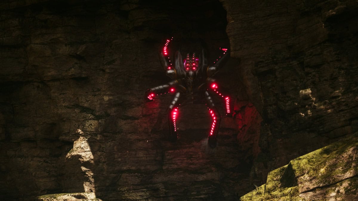 The First Descendant vulgus drone with glowing red lights