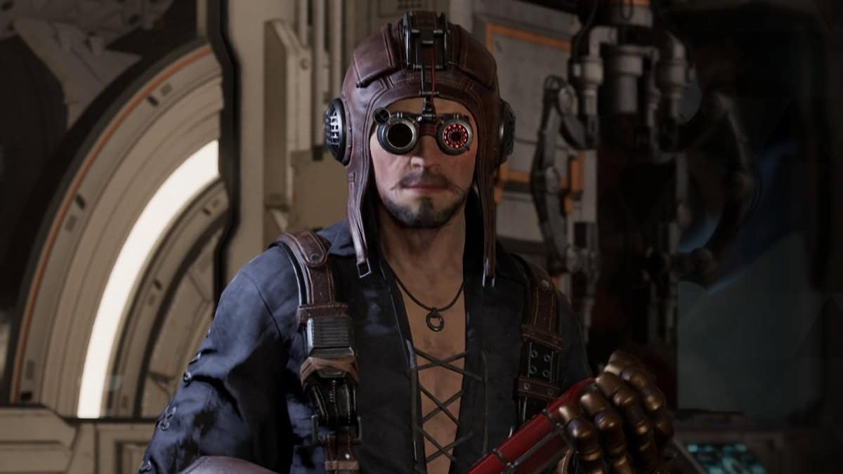 The First Descendant image of Deslin, a man wearing goggles and holding a wrench