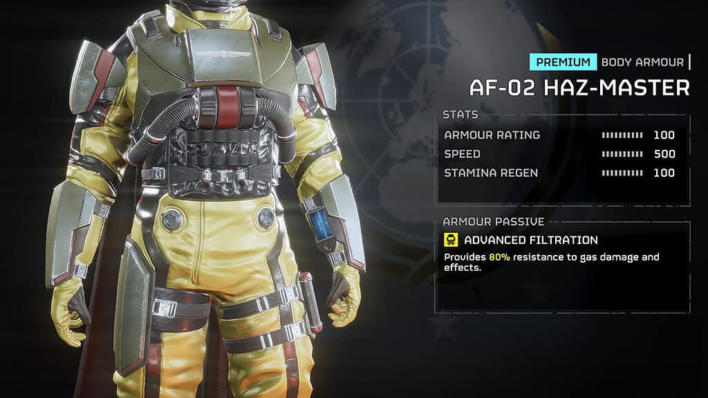 Image of the AF-02 Haz-Master medium armor in Helldivers 2.