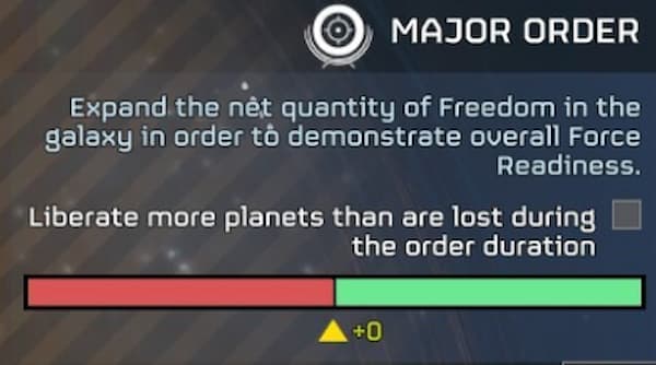 Major Order progress in Helldivers 2