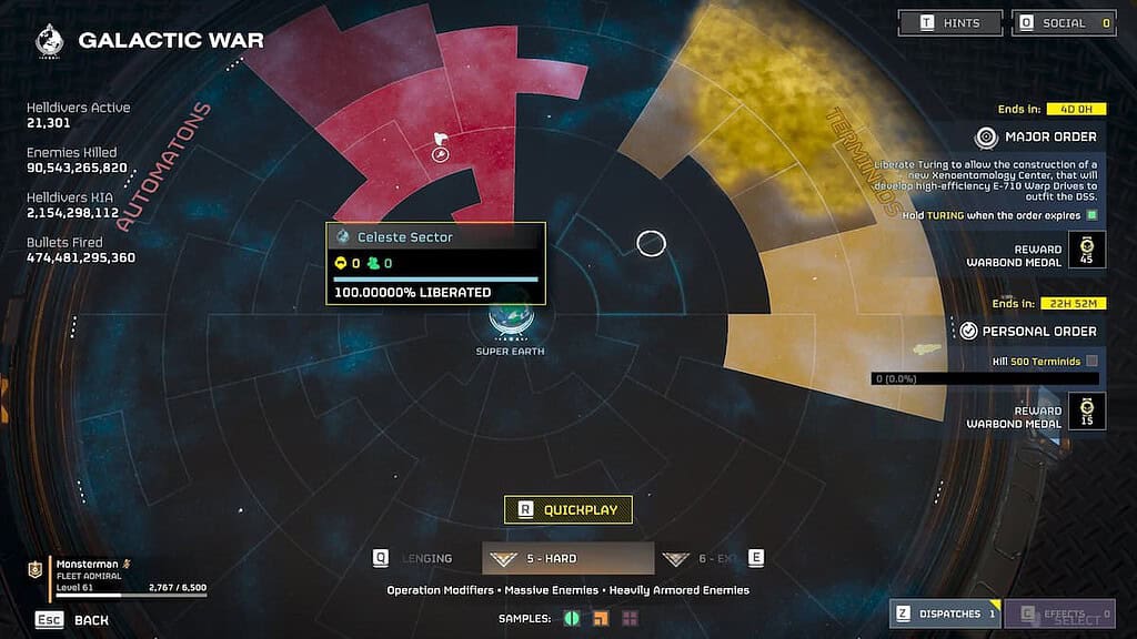 Image of the Turing Major Order in Helldivers 2.