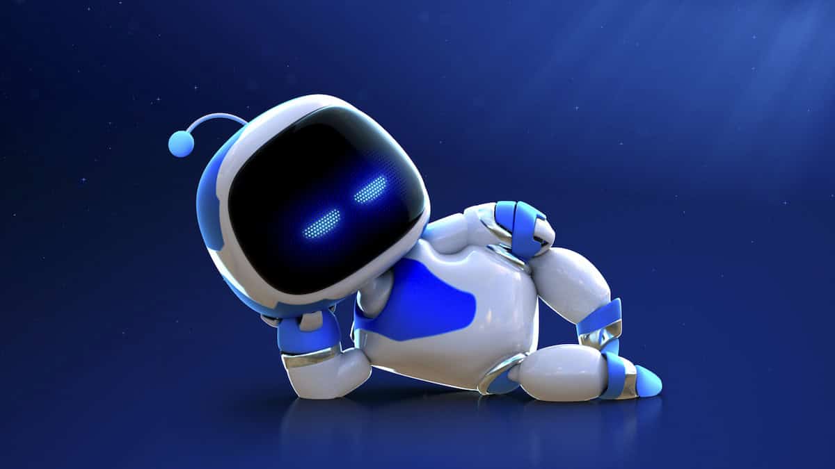 PlayStation Astro Bot lying seductively