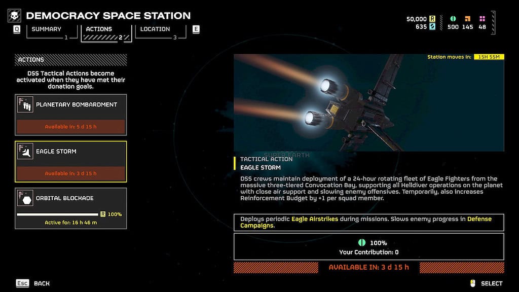 Helldivers 2 DSS Eagle Storm action