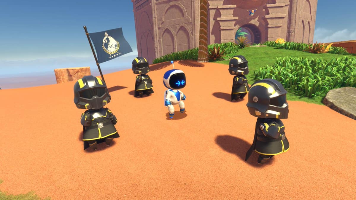 Helldivers 2 players reimagined in Astro Bot.