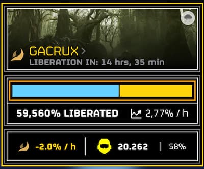 Bugdivers progress on Gacrux for the Major Order in Heldivers 2.