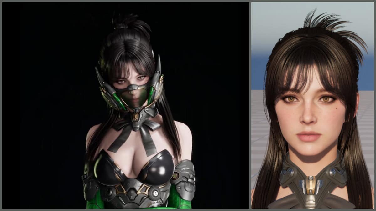 The First Descendant Ultimate Freyna side by side with her Head skin without the mask