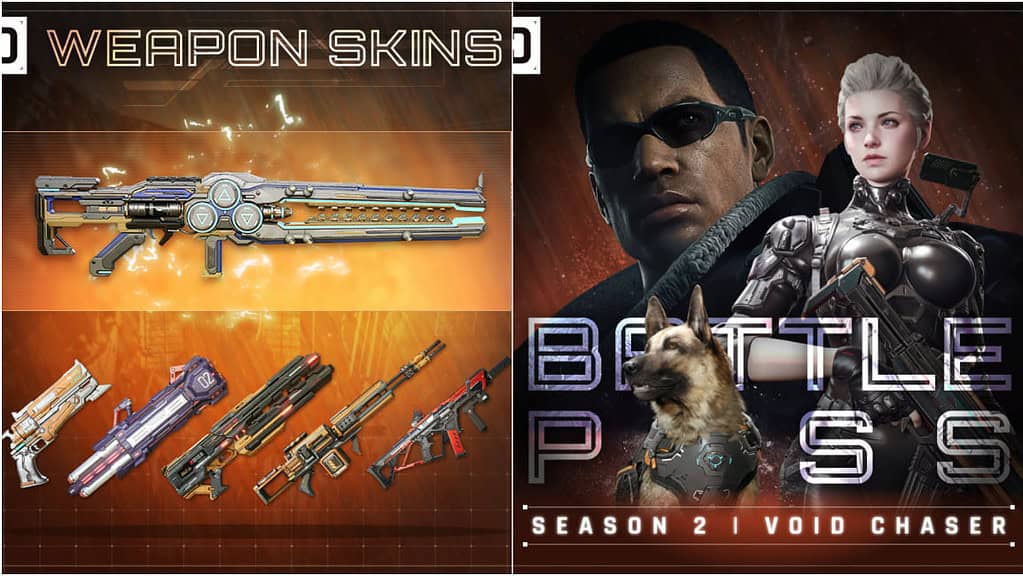 The First Descendant Season 2 Battle Pass Weapon Skins, Keelan, Ines and a Fellow