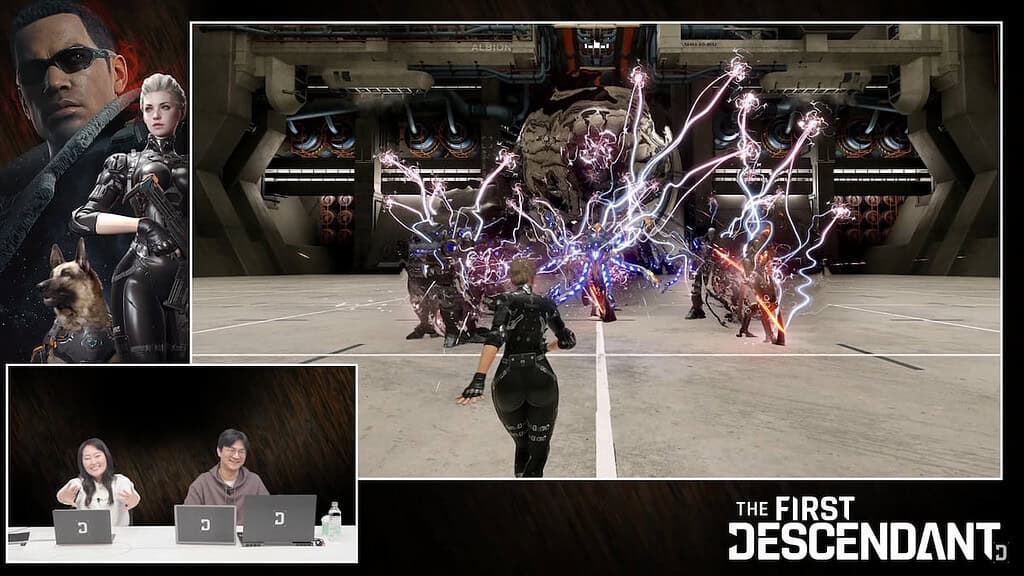 The First Descendant screenshot of the Ines Skills screenshot coming in future updates, showing her electrocuting a bunch of enemies