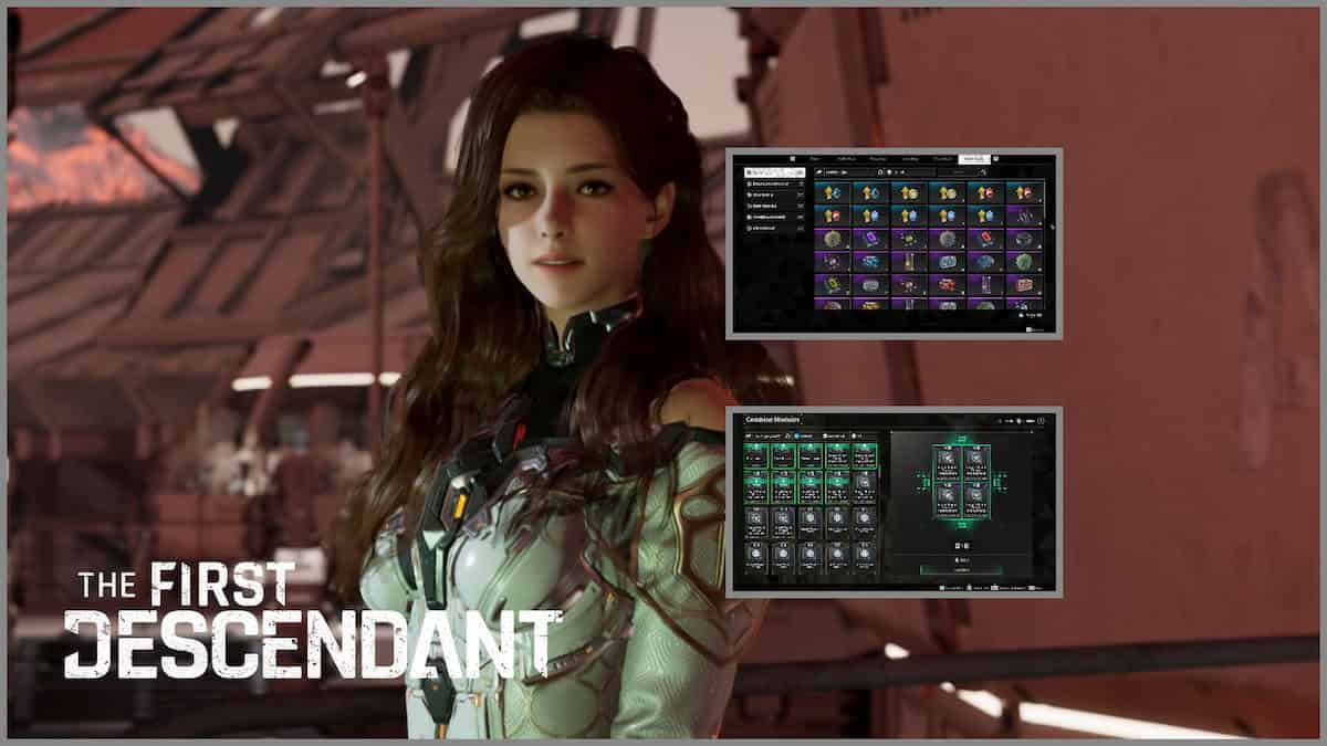 The First Descendant Guide looking at you with game logo and images of Consumables inventory and Module combining screen, the best QoL changes in Season 2