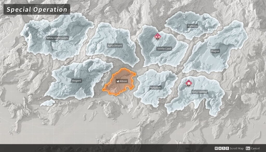 The First Descendant map of Ingris on hard difficutly