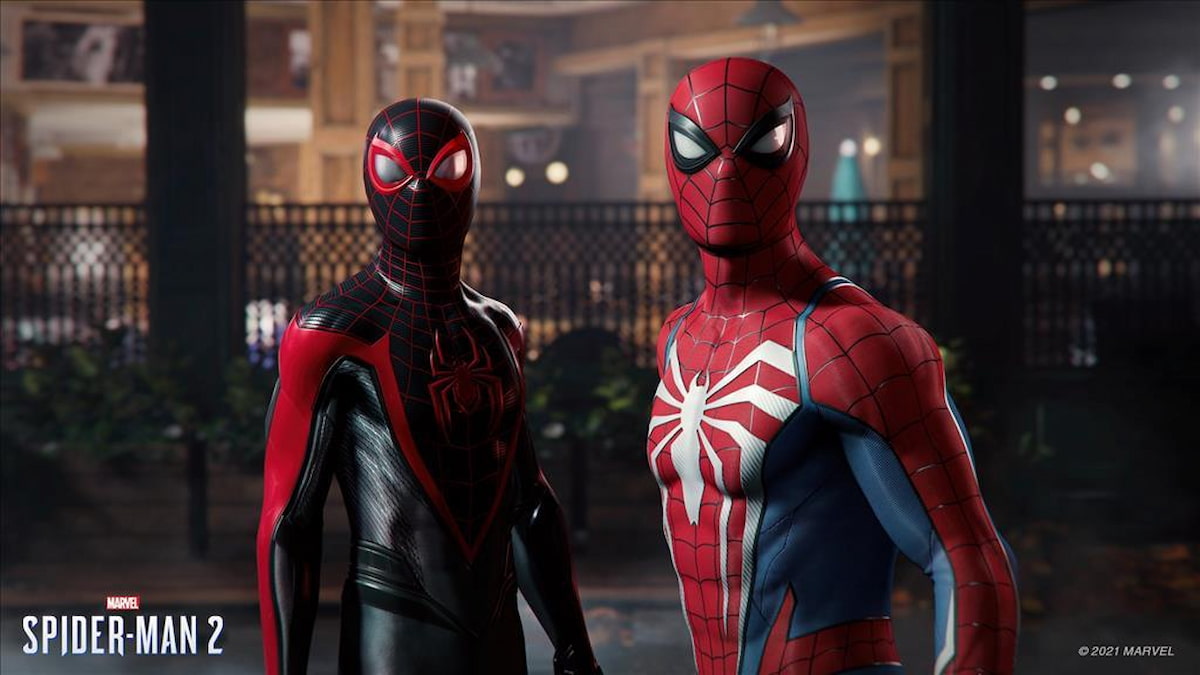 Marvel's Spider-Man 2 image of Peter Parker and Miles Morales in spider suits