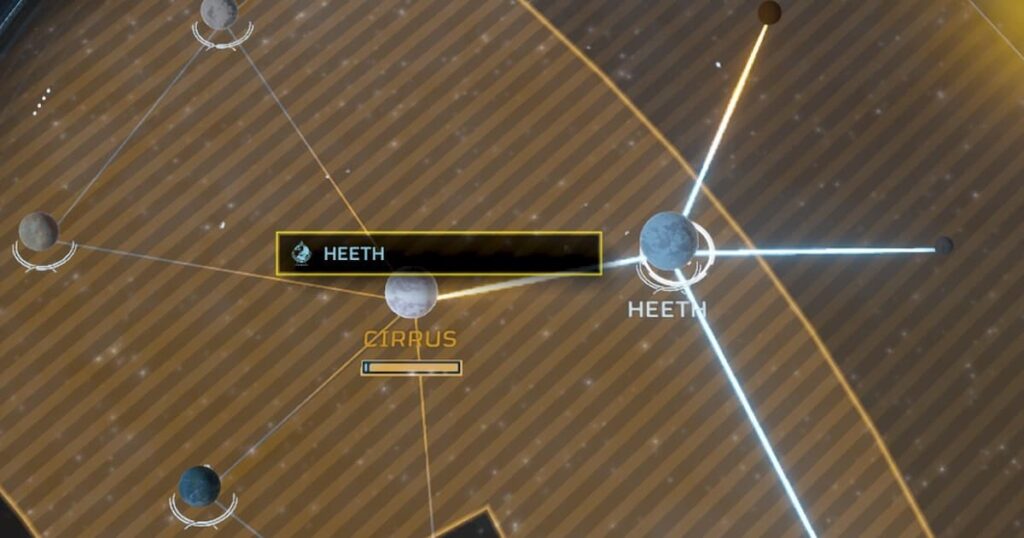 Heeth on the Galactic Map in Helldivers 2.