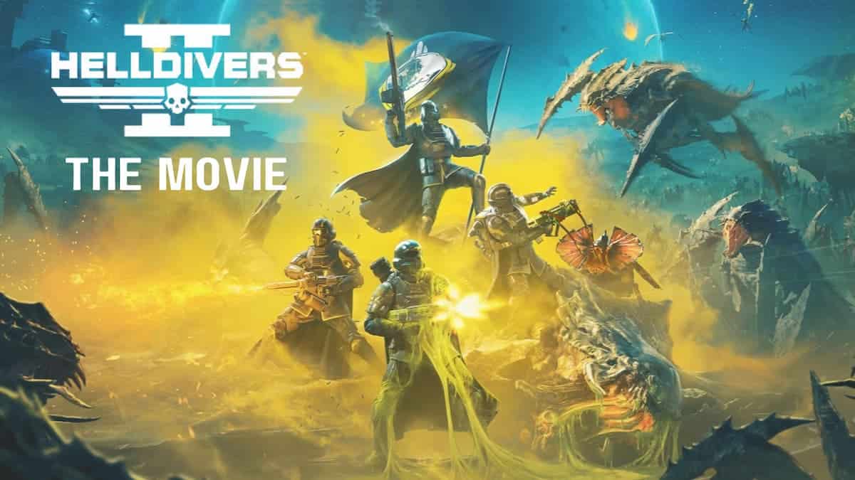 An idea for the Helldivers 2 movie cover.