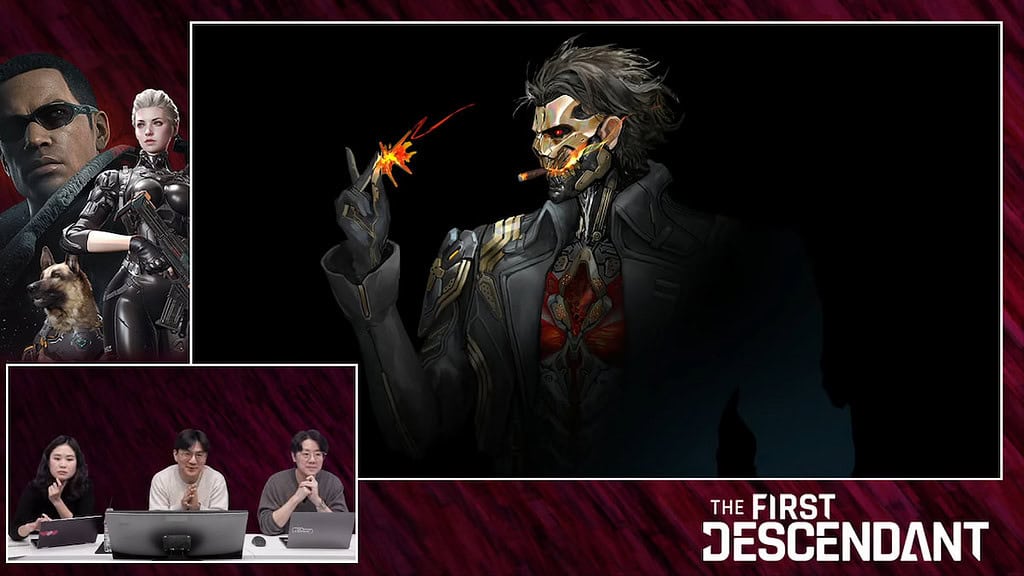 The First Descendant screenshot of the devlive reveal showing the concept art for Ultimate Blair