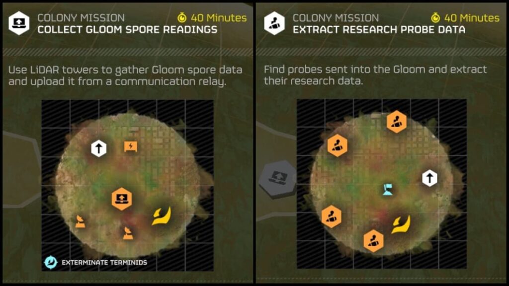 Gloom mission types in Helldivers 2.