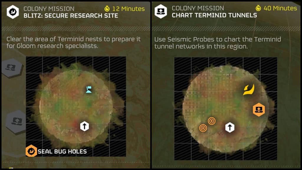 Gloom mission types in Helldivers 2.