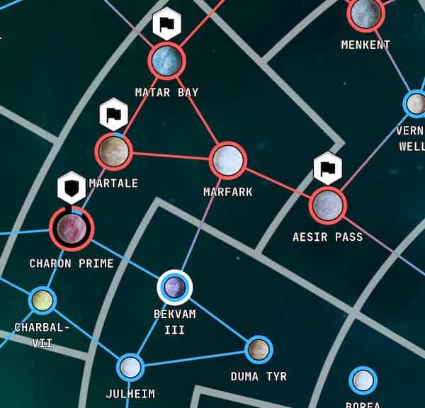 A look at Julheim on the Galactic Map in Helldivers 2.