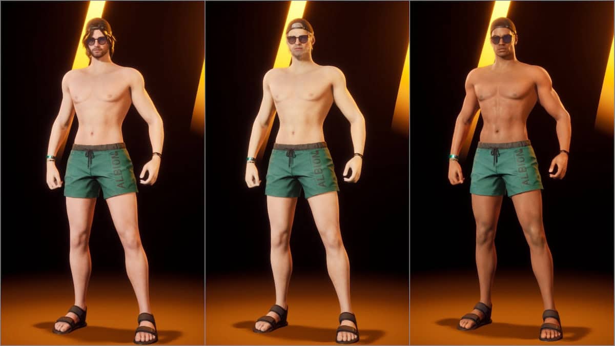 The First Descendant image of three male hot springs skins, for Blair, Ajax, and Keelan