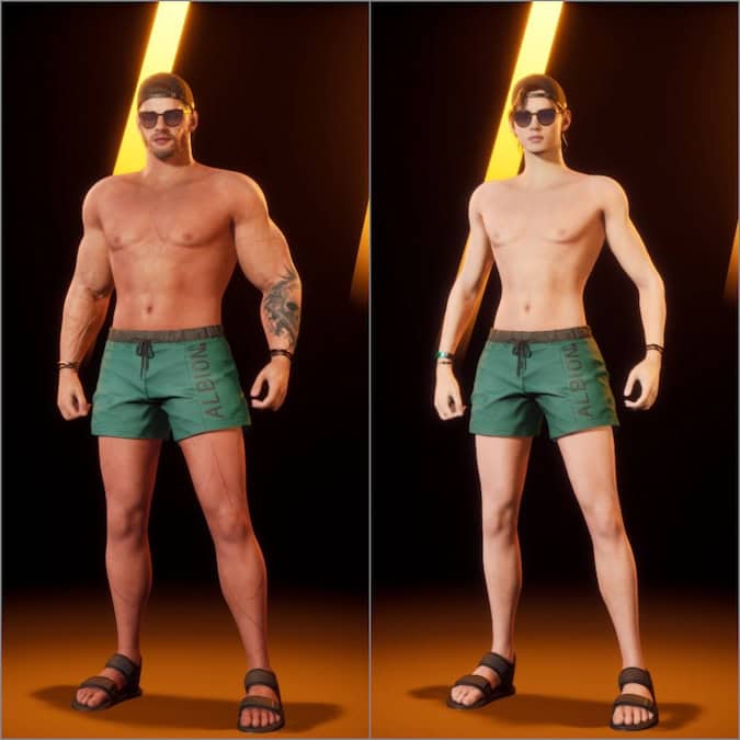 image of two male hot springs skins, for Esiemo and Yujin