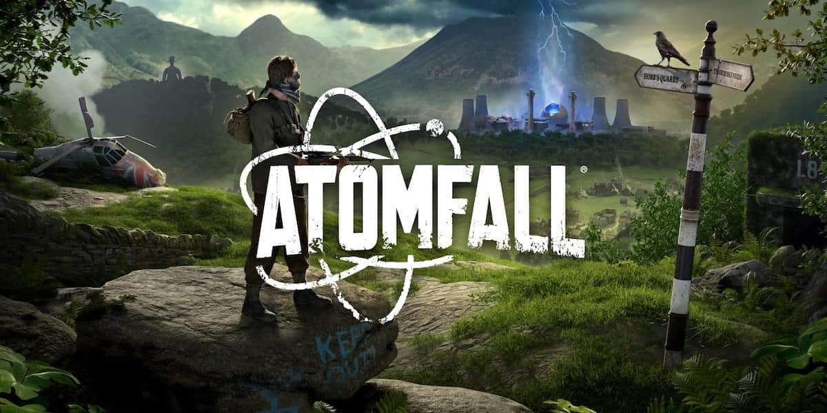 Atomfall keyart of a protagonist looking at a quarantine zone