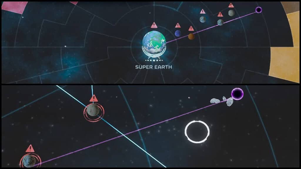 The position of the Meridian Singularity in Helldivers 2.